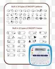 Ptd200 Series - Brother Ptd200dr Emoji,Snoopy Emoji