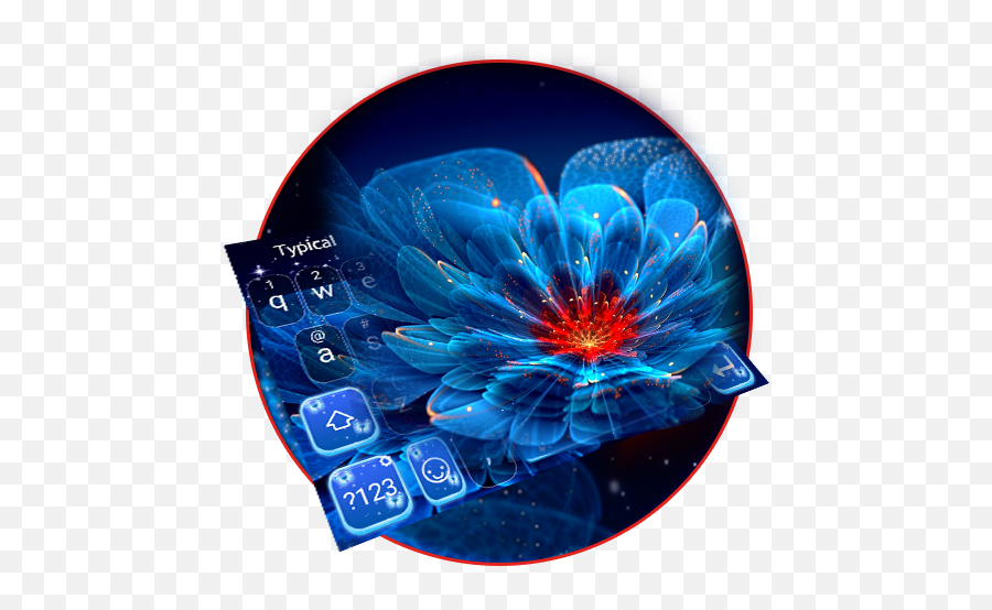 Neon Flower Typany Keyboard - Google Play Emoji,Sweet Emoji Sentences