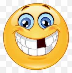 Missing Front Tooth Emoji Decal - National Smile Power Day,Tooth Emoji