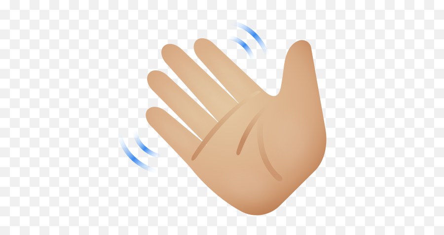 Waving Hand Medium Light Skin Tone Icono - Sign Language Emoji,Medium Skin Tone Elf Emoji
