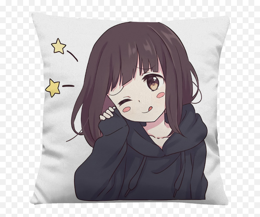 Walnut Diary Menhera - Anime Girl Sticker Png Emoji,Emoticon Plush Pillow