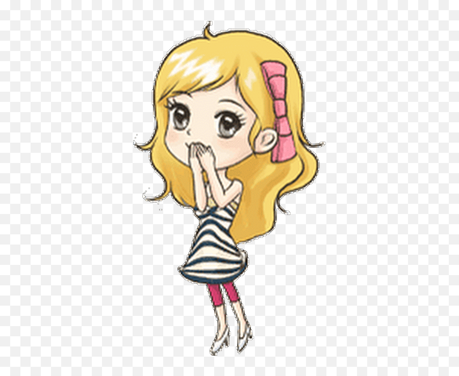 Foto Animada - Girl Giving Heart Gif Cartoon Emoji,Emotion Tchau