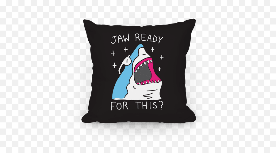 Jaw Ready For This Shark Pillows - Colorblind Pillow Emoji,Little Pillows To Help Kids Express Emotion