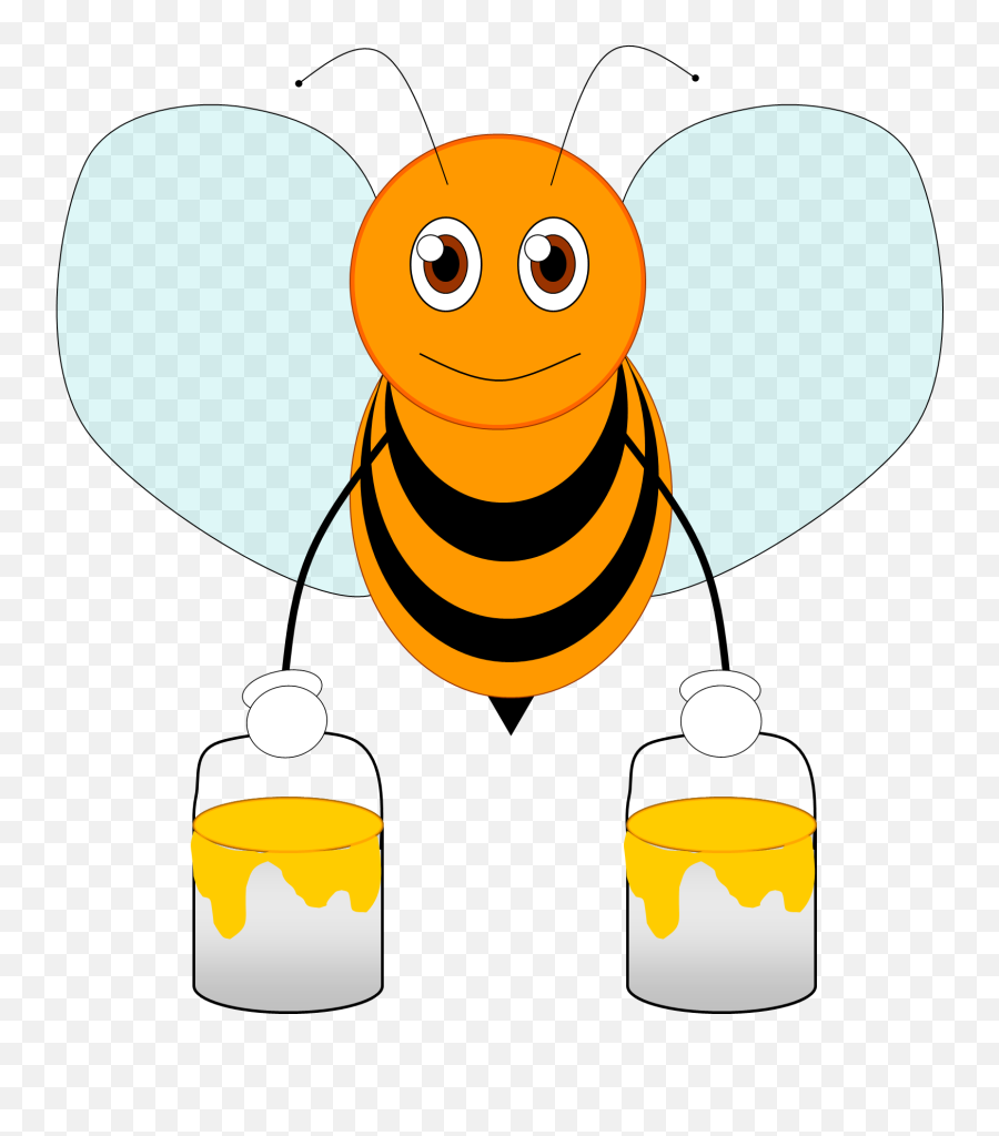 Bee With Honey Clipart Png - Animated Flying Honey Bee Emoji,Bee Swarm Bee Emojis