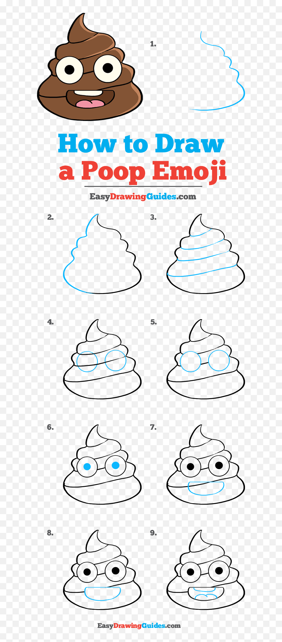 How To Draw A Poop Emoji - Comment Dessiner Le Triangle Impossible,How To Draw Emojis