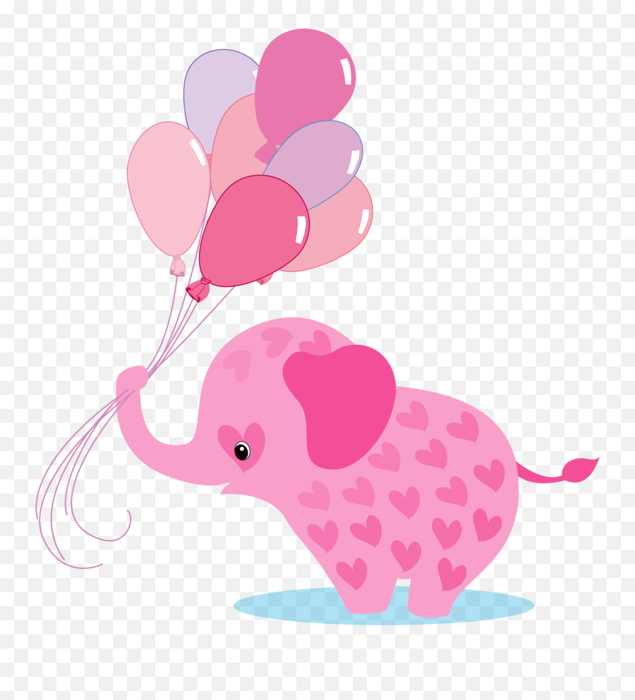 Cute Elephant Holding Balloons Freebie - Ambillustrationscom Emoji,Elphant Emoticon