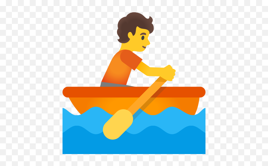 Person Rowing Boat Emoji - Person In A Boat Clipart,Emotions Kayak