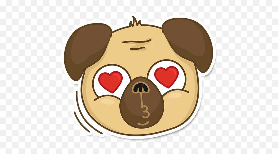 Love Telegram Stickers Sticker Search Emoji,Dog Emoji Heart Eyes