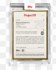 Topps Project70 Card 26 - 1953 Rickey Henderson By Pose Print Run 3164 Emoji,Graffiti Emotion