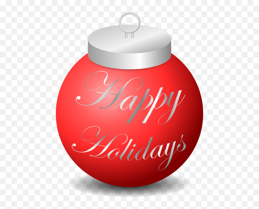 Happy Holidays Ornament Clipart - Clipart Happy Holidays Free Emoji,Happy Holidays Emoticons