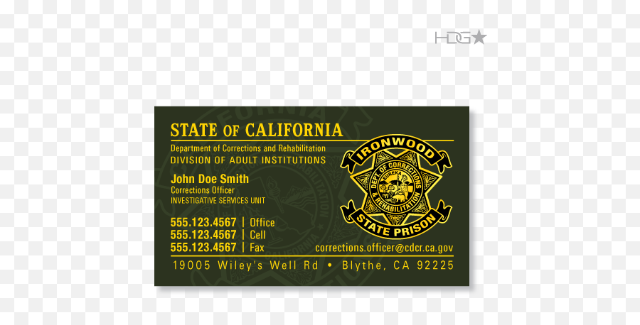 California Correctional Officer Cdcr Business Cards Hdg Emoji,Work Emotion Cr 2p Black Lip