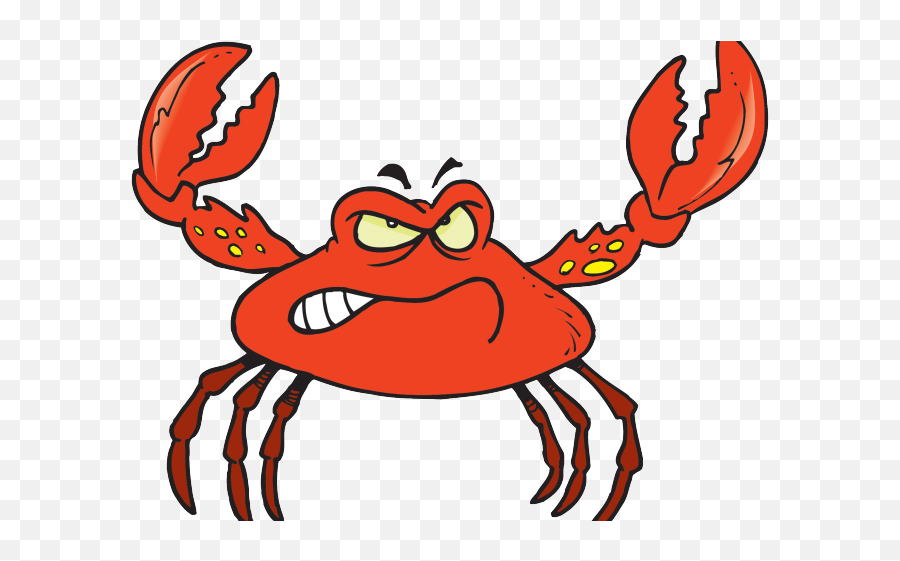 Drawn Crab Sad Cartoon - Transparent Background Angry Crab Clipart Emoji,Hermit Crab Emoji