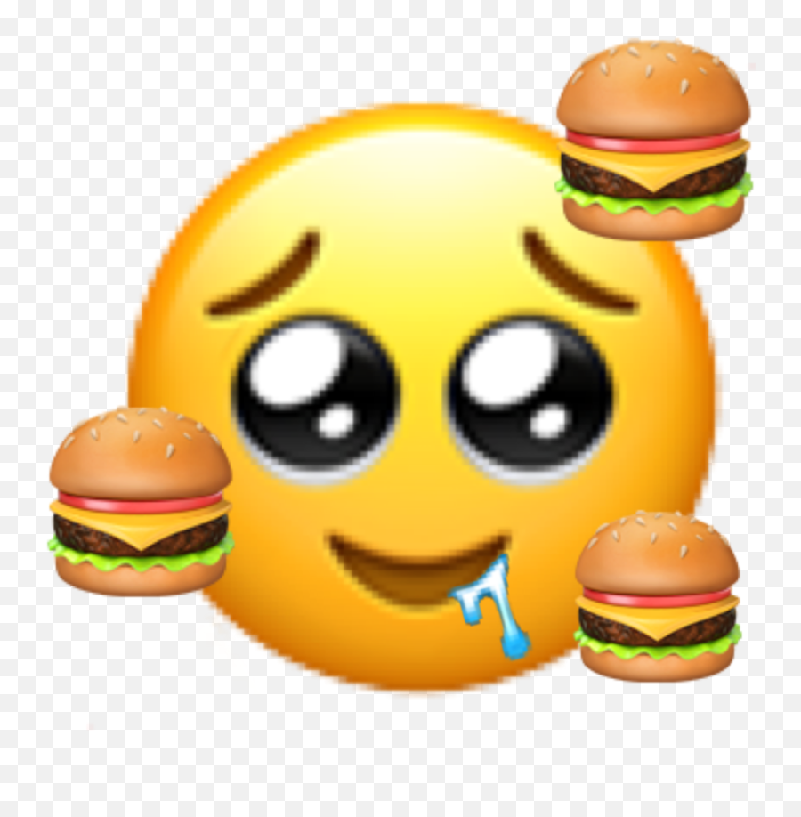 Emoji Burger Sticker - Happy,Burger Emoticon