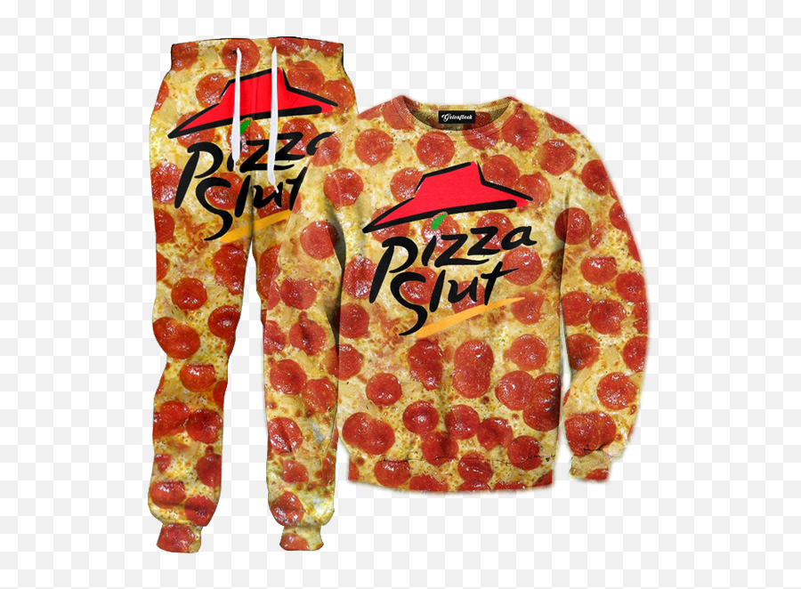 Pizza Slut Tracksuit - Pizza Hut Sweater Emoji,Emoji 100 Joggers