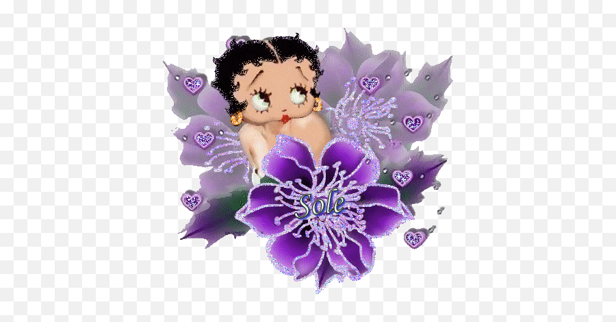 Diario Angelico - Betty Boop Con Flores Emoji,Engeltje Emoticon