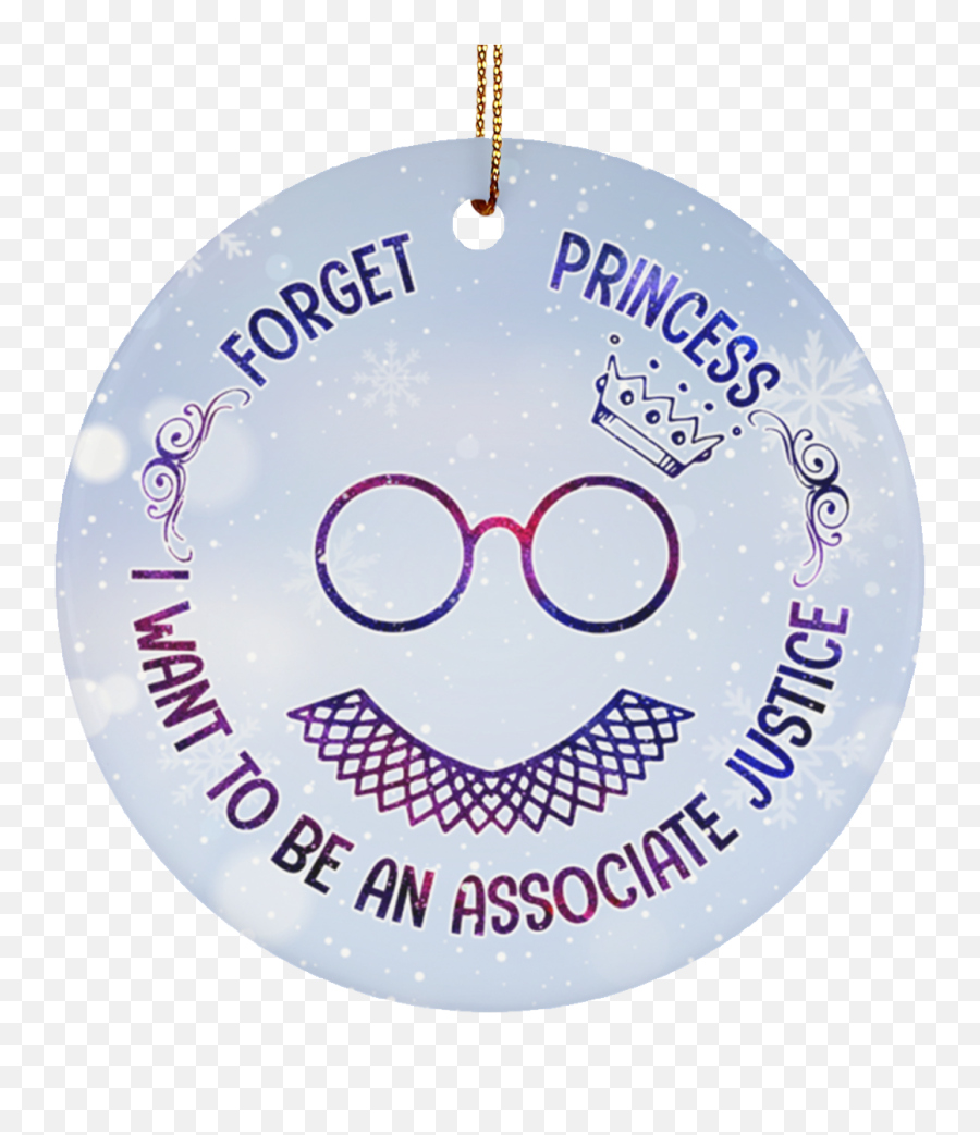 Associate Justice Rbg Collar Ornament Emoji,Emoticon Christmas Ornament
