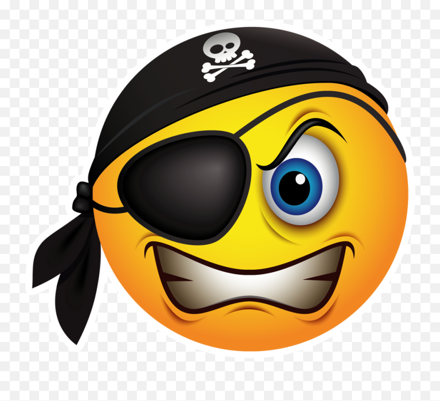 Download Emoticon Piracy Smiley Pirate - Pirate Emoji Png,Pirate Emoji