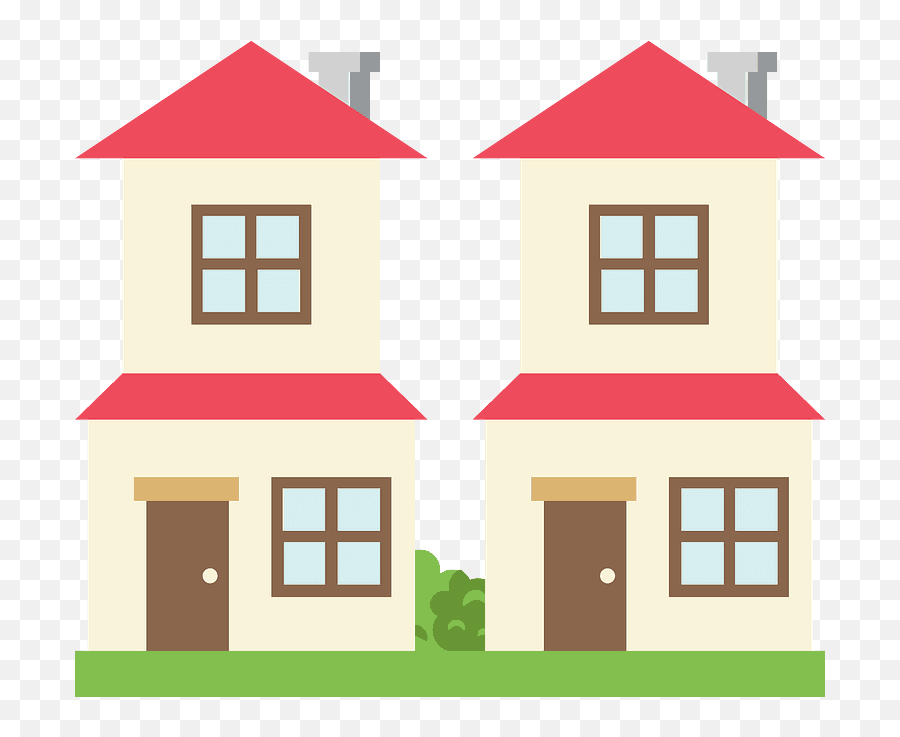 House Buildings - Houses Emoji,Home Emoji