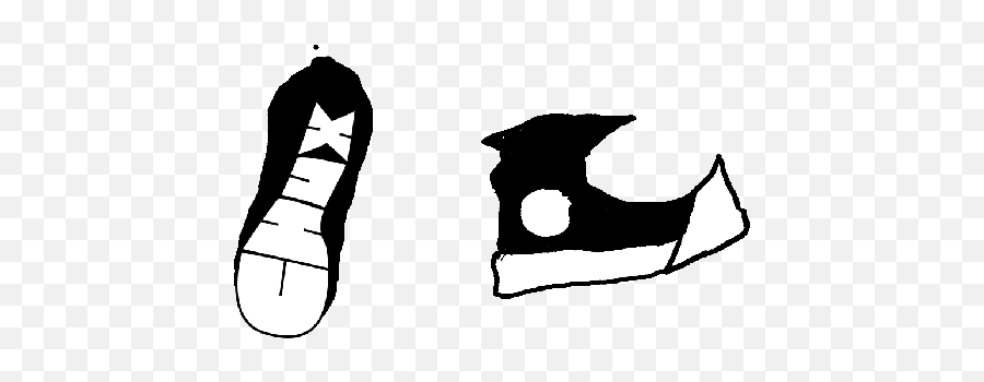 Home Megasus Horserunners En Shoe Clip Art Black And White - Sketch Emoji,Emoji Converse Shoes