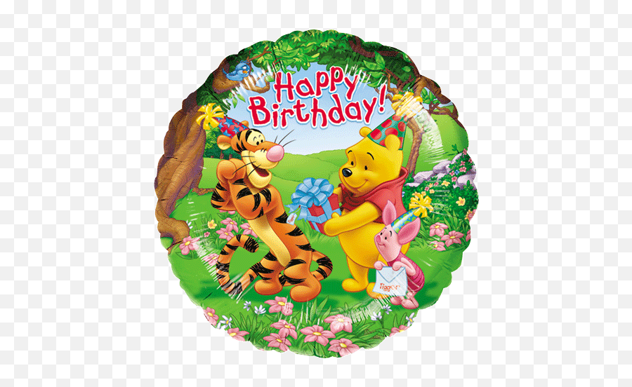 18 Pooh U0026 Friends Happy Birthday - Balloon Express Macau Happy Birthday Winnie The Pooh Birthday Wishes Emoji,Badtz Maru Emojis