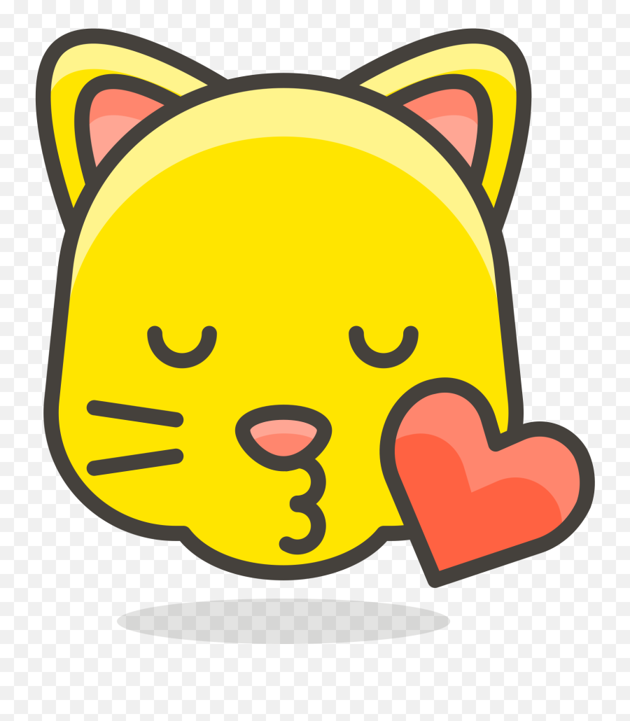 101 - Transparent Smirk Cat Emoji,Kissing Face Emoji