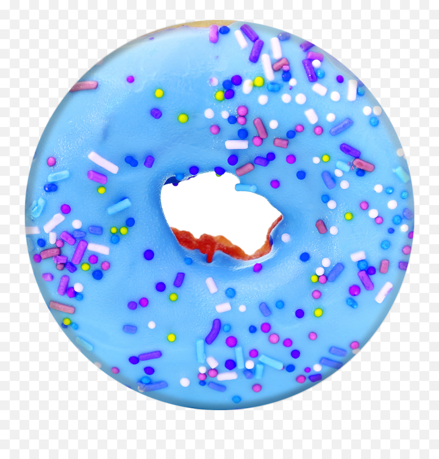 Popsockets Popgrip Donut Blue - Blue Donut Popsocket Emoji,Dinosaur Donut Emoticon