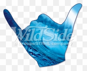 Hang Loose Hand With Blue Wave Stock Emoji,Hang Loose Emojis