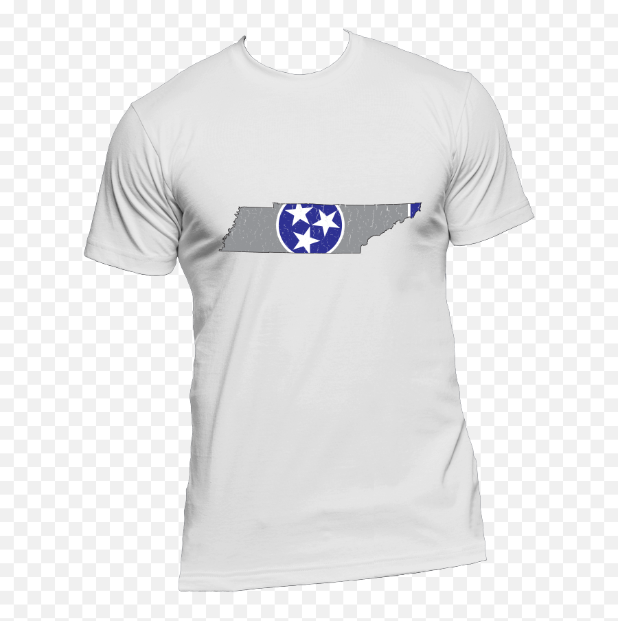 Tennessee Flag State Outline Blue Mens Short Sleeve T - Shirt For Adult Emoji,Mocking Emoticon Black White