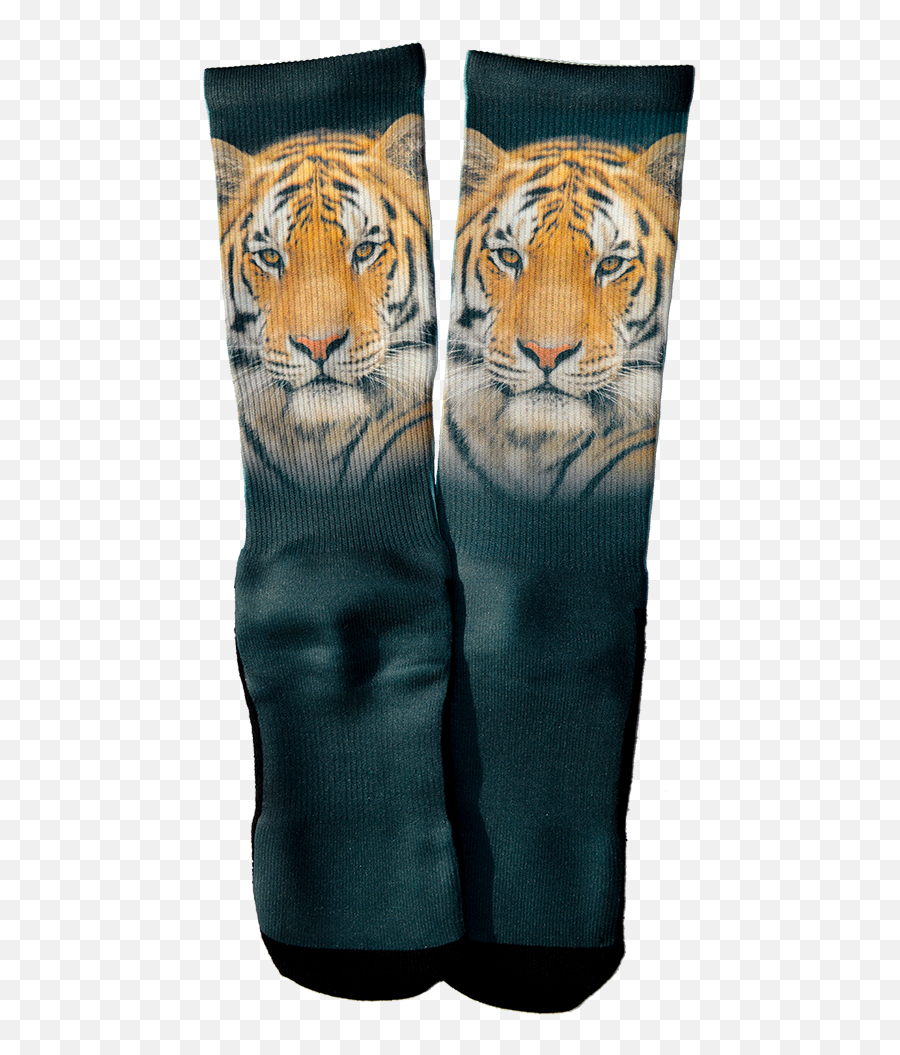 Crazy Socks Novelty Socks Custom - Tiger Emoji,Emoji Basketball Socks