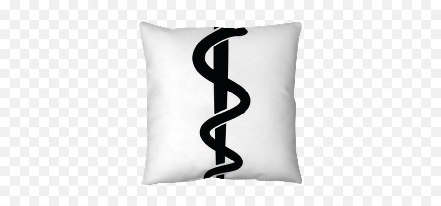 Medical Symbol Caduceus Snake With Stick Throw Pillow Emoji,Caduceus Emoji For Instagram