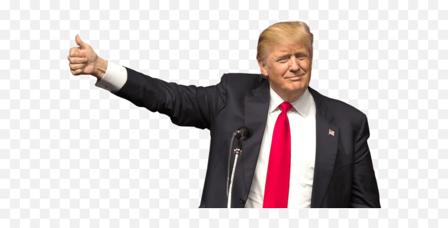 Trump As Optimist Salesman Or Bully Emoji,Trump Thumbs Up American Emoticon