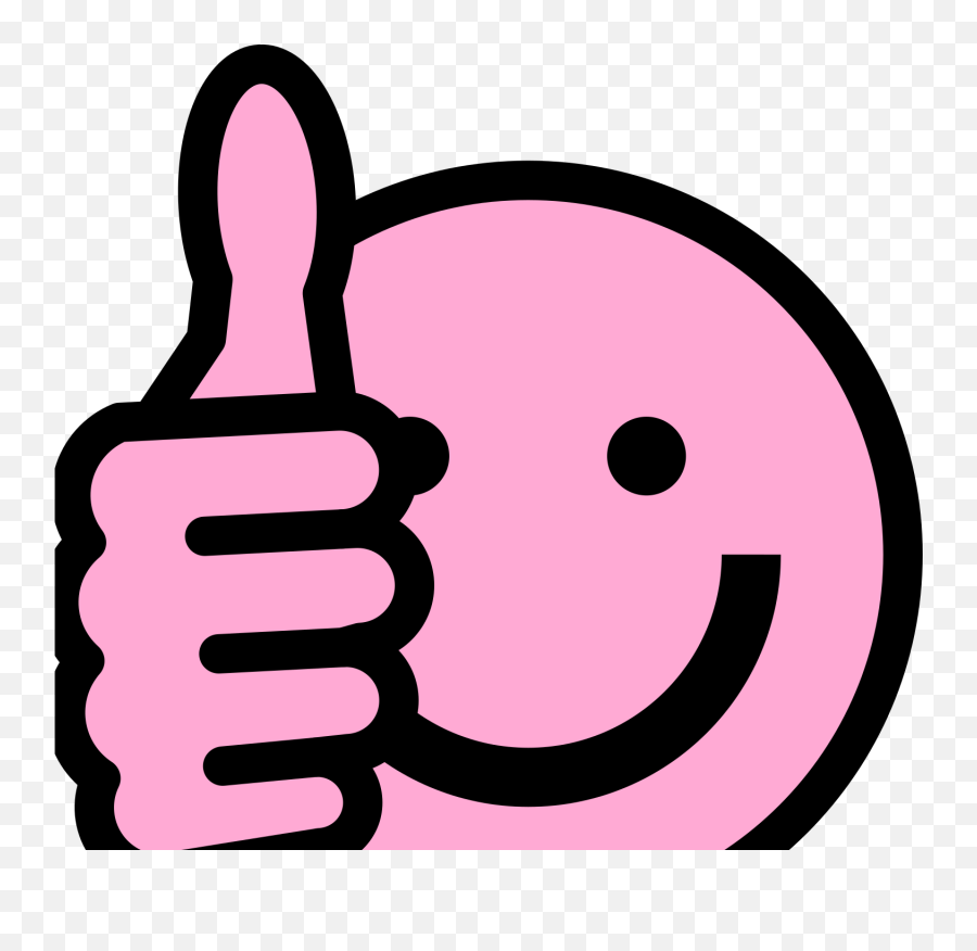 Pink Thumbs Up Svg Clipart Emoji,Thumbs Up Emojis Pinky