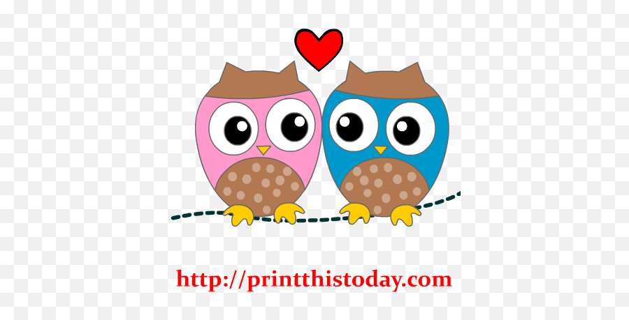 Love Birds Clip Art - Love Cute Letter Paper Printable Owl Baby Shower Emoji,Love Birds Emoji