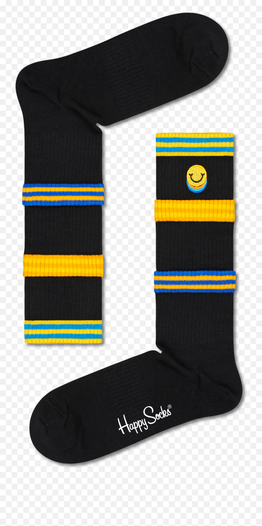 Black Colors Cuff Thin Crew Sock Happy Socks Emoji,Russian Nesting Doll Emoji