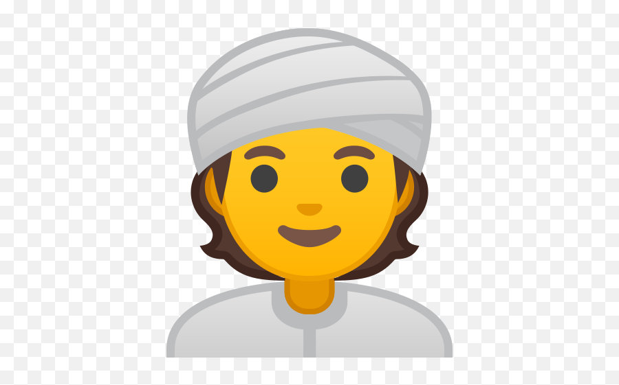 Person Wearing Turban Emoji - Happy,Man With Turban Emoji