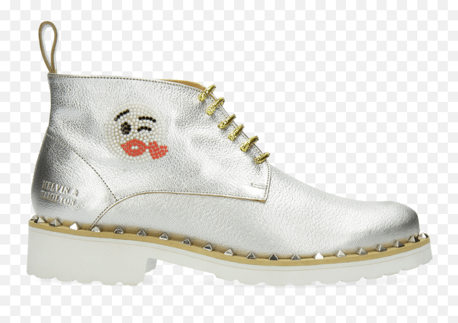Bonnie 9 Cherso White Silver Emoji Kiss Melvin U0026 Hamilton - Round Toe,Shoes Emoji