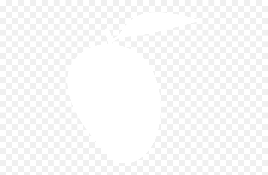 White Mango Icon - Free White Fruit Icons Mango Icon White Emoji,Mango Emoticon