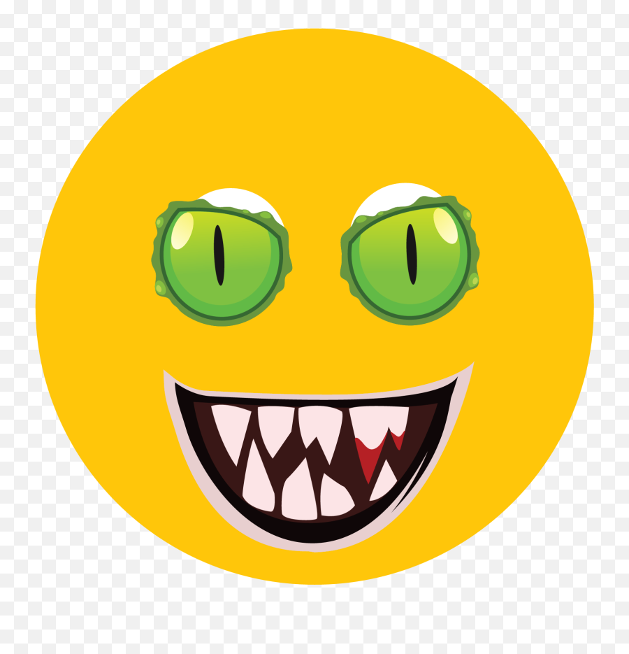 Emoji Face Green Eye - Emoji With Green Eyes,Evil Emoji