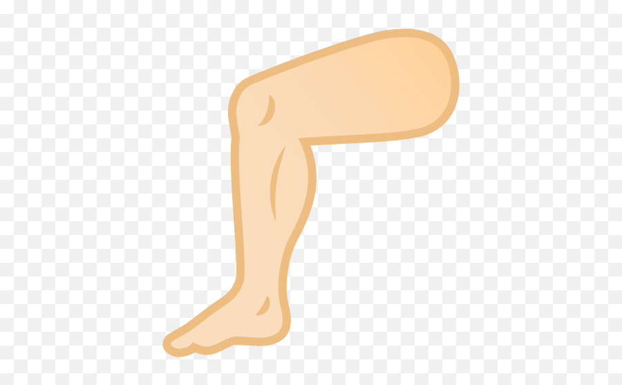 Light Skin Tone Emoji - Emoji Jambe,Knee Emoji