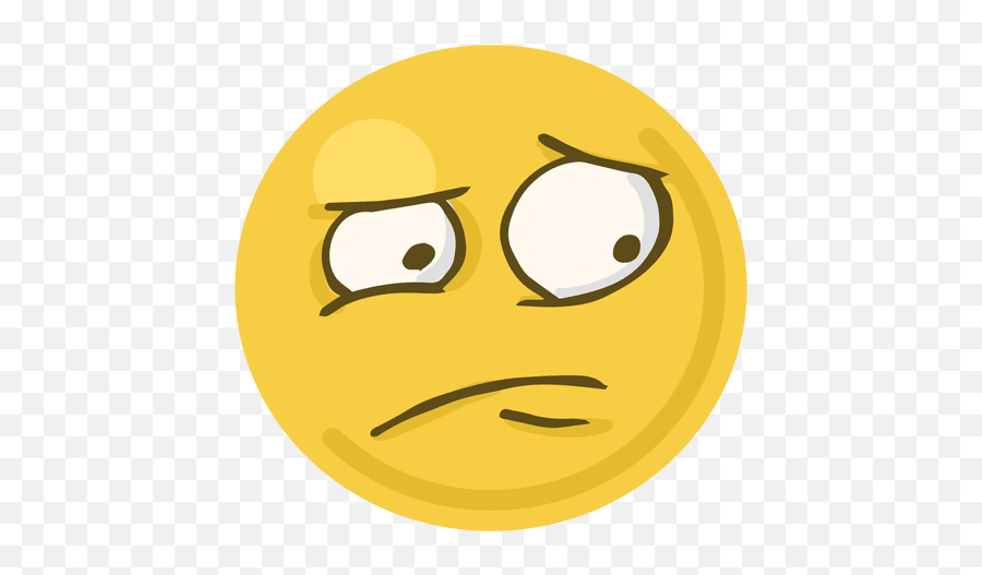 Worried Face Emoji - Transparent Png U0026 Svg Vector File Emoticon Preocupado Png,Pictures Of Emojis To Print And Color
