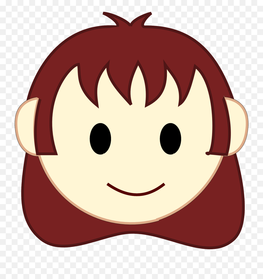 Emoji With Red Hair Clipart - Boy And Girl Face Cartoon,Hair Emoji