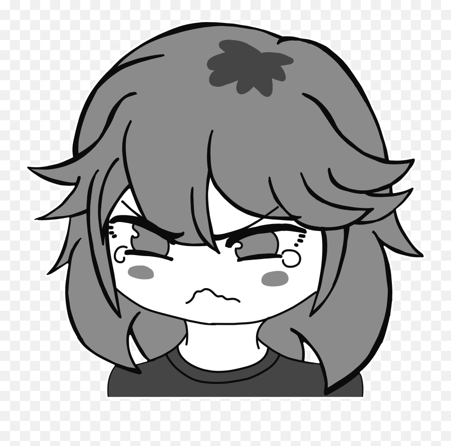 Pin - Cute Angry Anime Face Emoji,Angry Emoji Meme