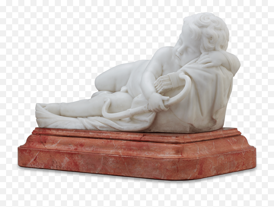 Sleeping Cupid Italian Marble Ms Rau - Classical Sculpture Emoji,Roman Sculpture With Human Emotion