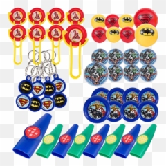 Justice League Party Favour Pack 48pcs - Dot Emoji,Justice Emoji Party Supplies