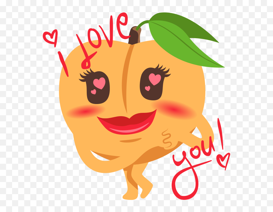 A Peach Life Emoji Inspired Stickers By Emojione By - Love You Peaches,I Dunno Emoji