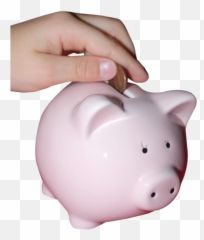 Real Piggy Bank Hand Money Saving Png Transparent Images - Piggy Bank Png Emoji,Emoji Coin Bank