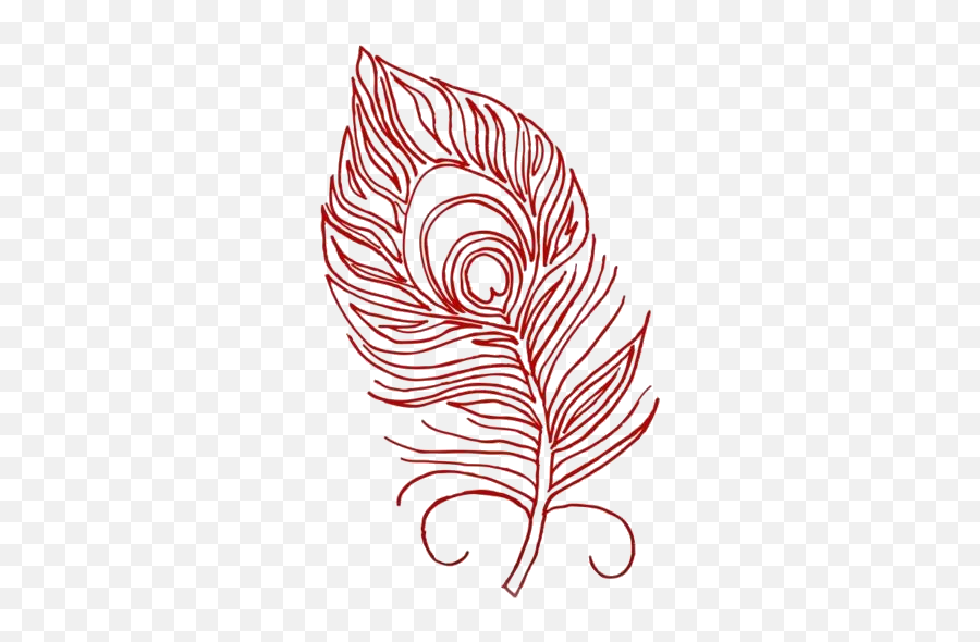 Peacock Feather Outline Png Hd Images Stickers Vectors - Peacock Feather For Colouring Emoji,Peacock Feather Ascii Emoticon