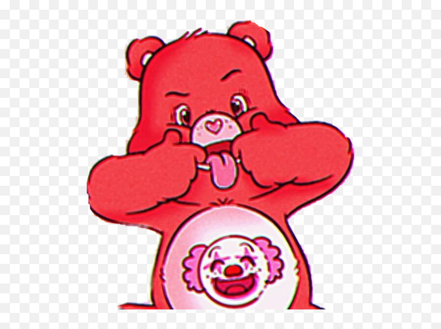 Care Carebear Carebears Bear Sticker - Aesthetic Red Care Bear Emoji,Care Bear Emoji