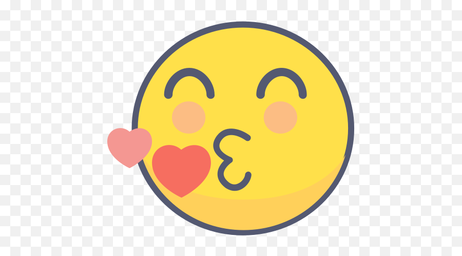 Emoticonfacial Expressionyellowsmileysmileiconsticker - Happy Emoji,Kiss Emoticon Code
