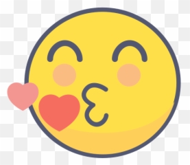 Emoticonfacial Expressionyellowsmileysmileiconsticker - Happy Emoji,Kiss Emoticon Code